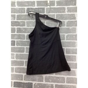 Lululemon Womens One Shoulder Tank Top Black Asymmetrical Small